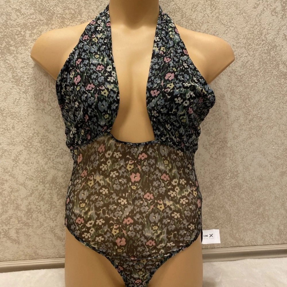 SHEIN Multicolor Floral Lace Bodysuit